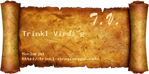 Trinkl Virág névjegykártya